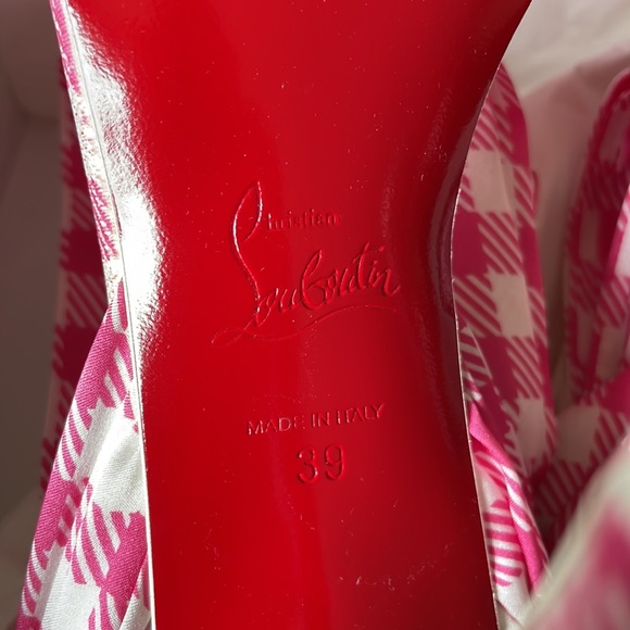 Christian louboutin sandale du desert 100mm pink rose bco sz 39 - Picture 8 of 9